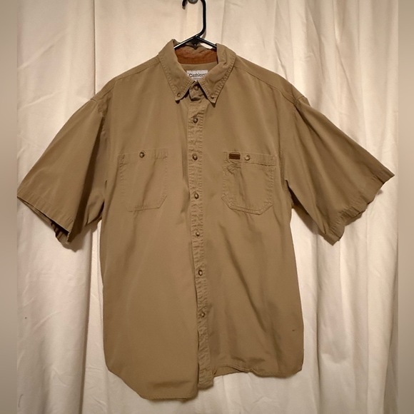 Carhartt Men's Sz XL Rugged Flex Relaxed Fit Midweight Canvas Short-Sleeve Shirt - Picture 1 of 8